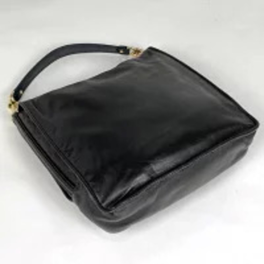 Loewe Leather Black Anagram Shoulder Bag Maia Black
